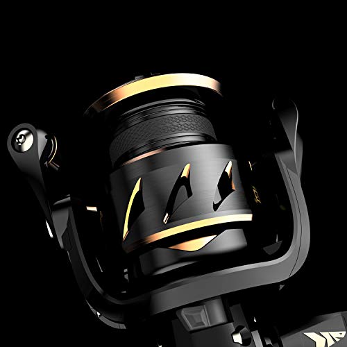 Amazon.com : KastKing Sharky III Gold Fishing Reel, Zero-Flex Aluminum Body Spinning Reel, 39.5 Lbs Carbon Drag, 10+1 Double Shielded Ball Bearings, 5.2:1 Gear Ratio, Inshore or Freshwater. : Sports & Outdoors